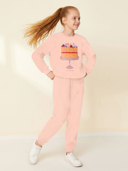 Soft Peach Sweatshirt Set