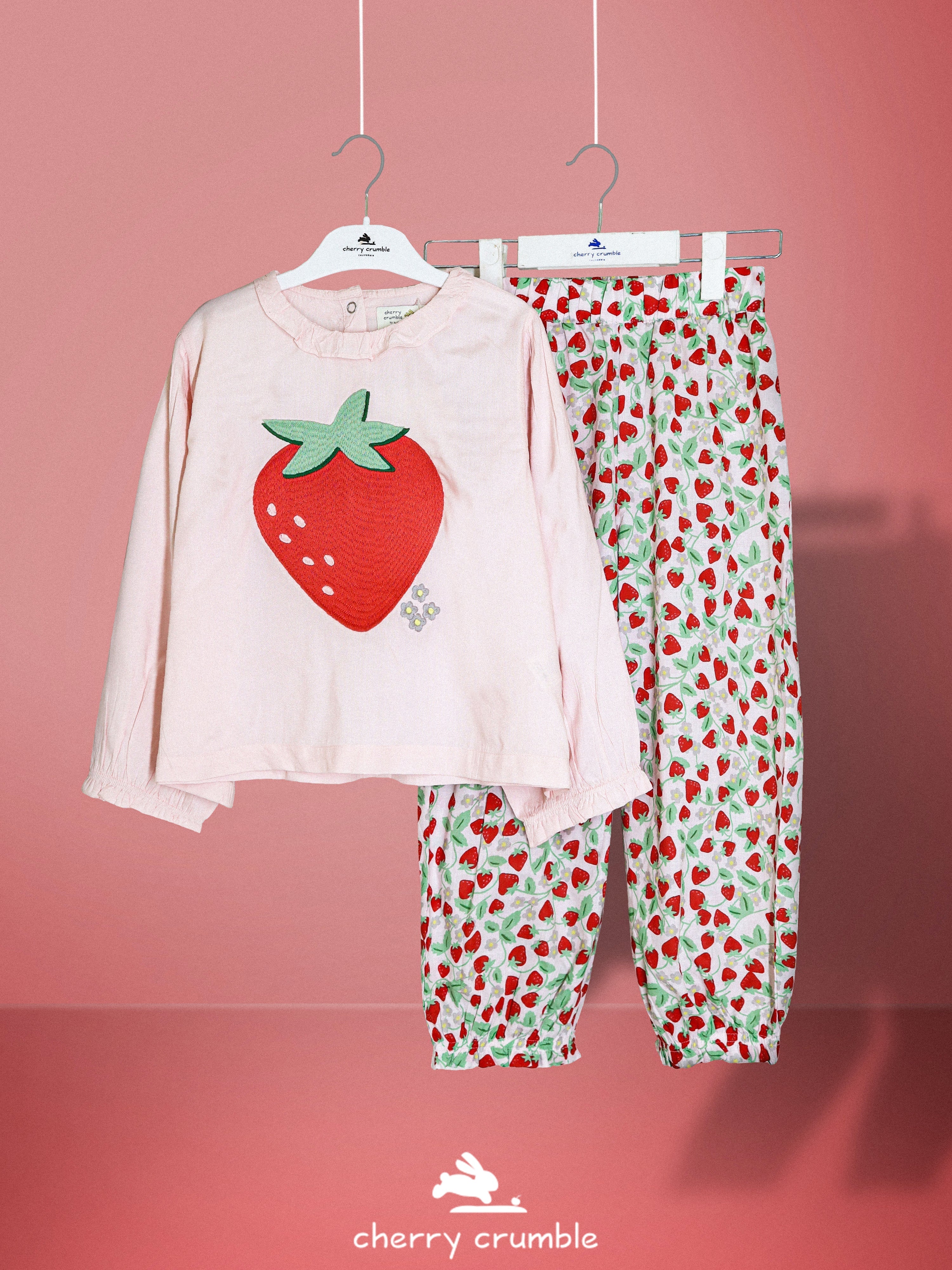 Cherry Crumble Multicolor Printed Embroidered Sweet Classic Summer Nightsuit