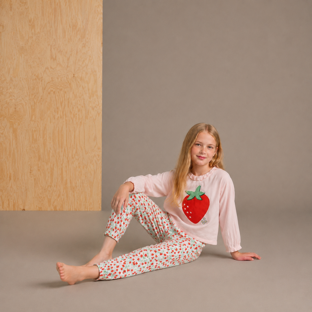 Multicolor Printed Embroidered Sweet Classic Summer Nightsuit