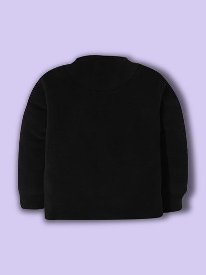 Cherry Crumble Black Solid Applique Snug Graceful Nightsuit