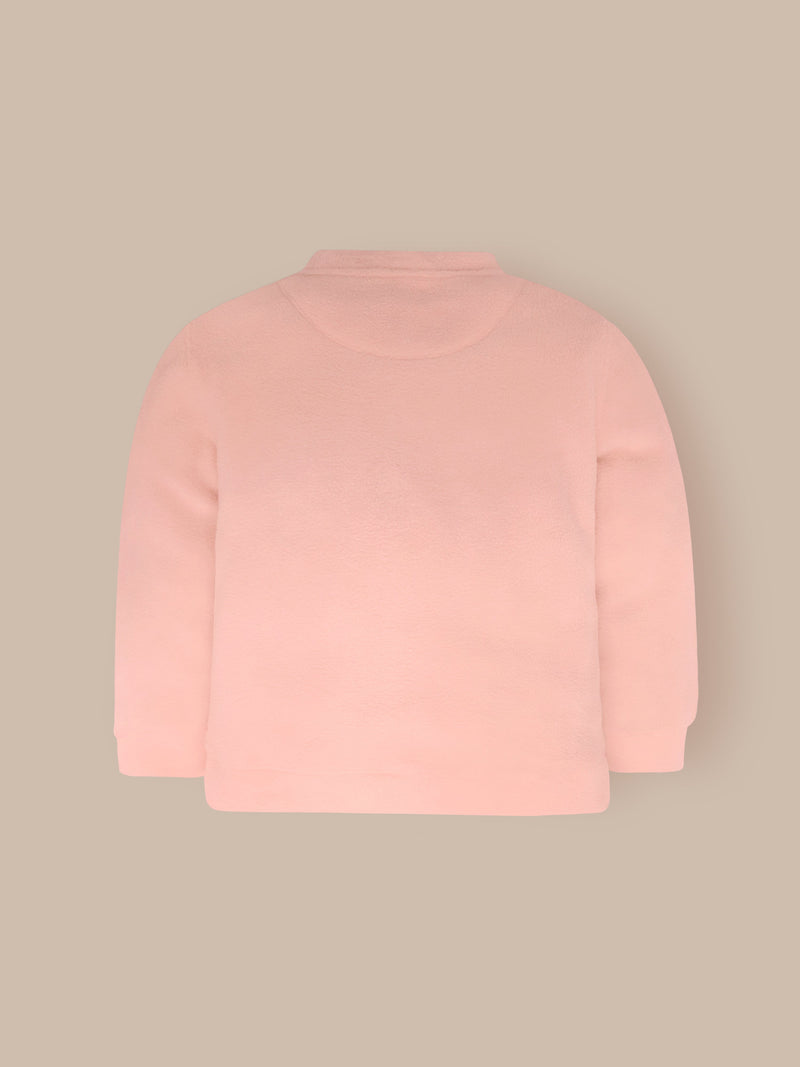 Let your little one drift off into cozy dreams in style with the Cherry Crumble Peach Winter Nightsuit, designed especially for girls who love comfort and cuteness combined.