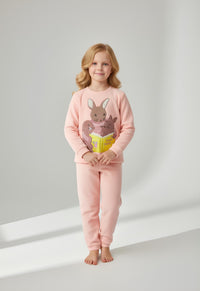 Let your little one drift off into cozy dreams in style with the Cherry Crumble Peach Winter Nightsuit, designed especially for girls who love comfort and cuteness combined.
