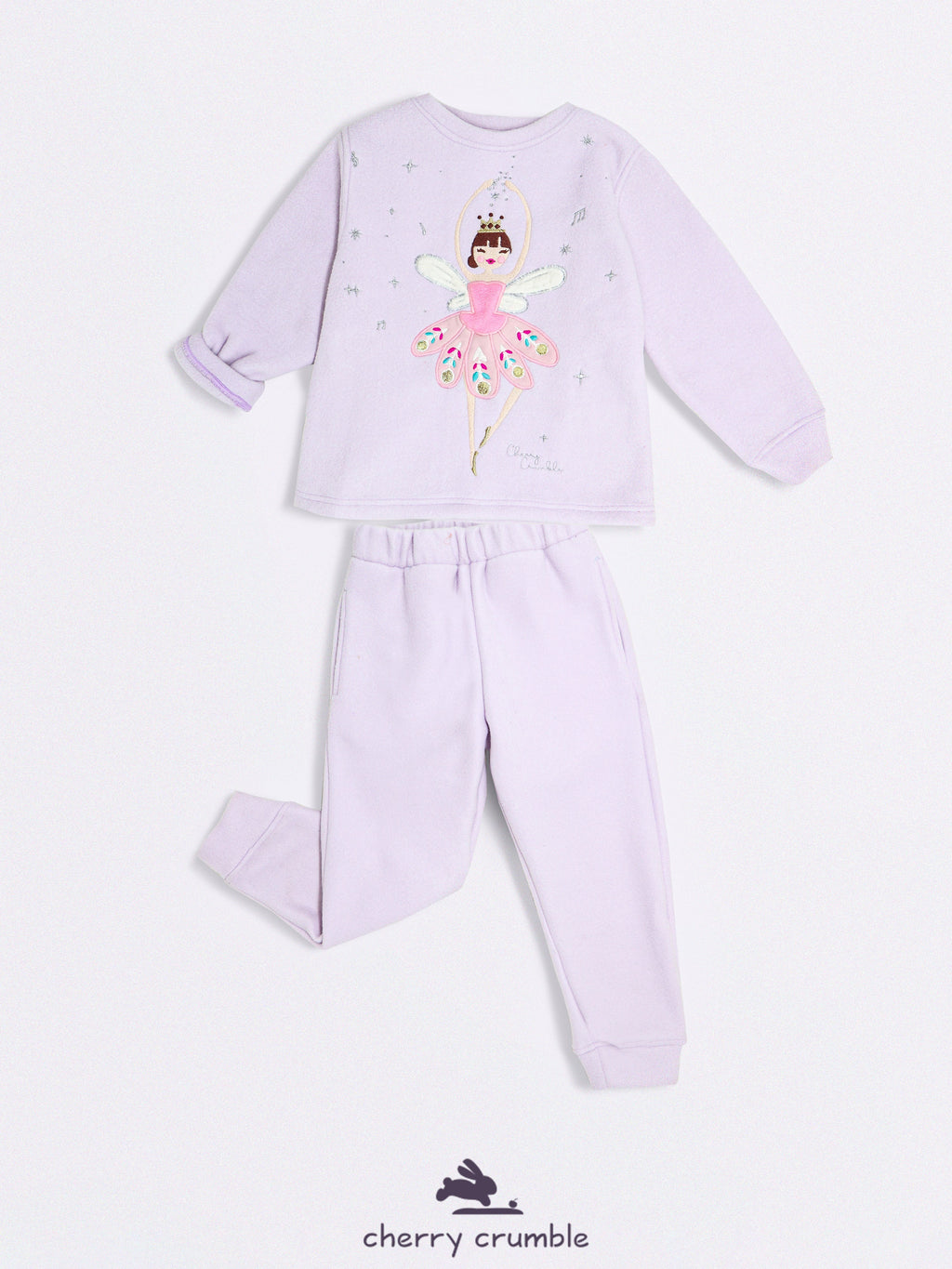 Cherry Crumble Solid Applique Lovely Stylish Winter Nightsuit