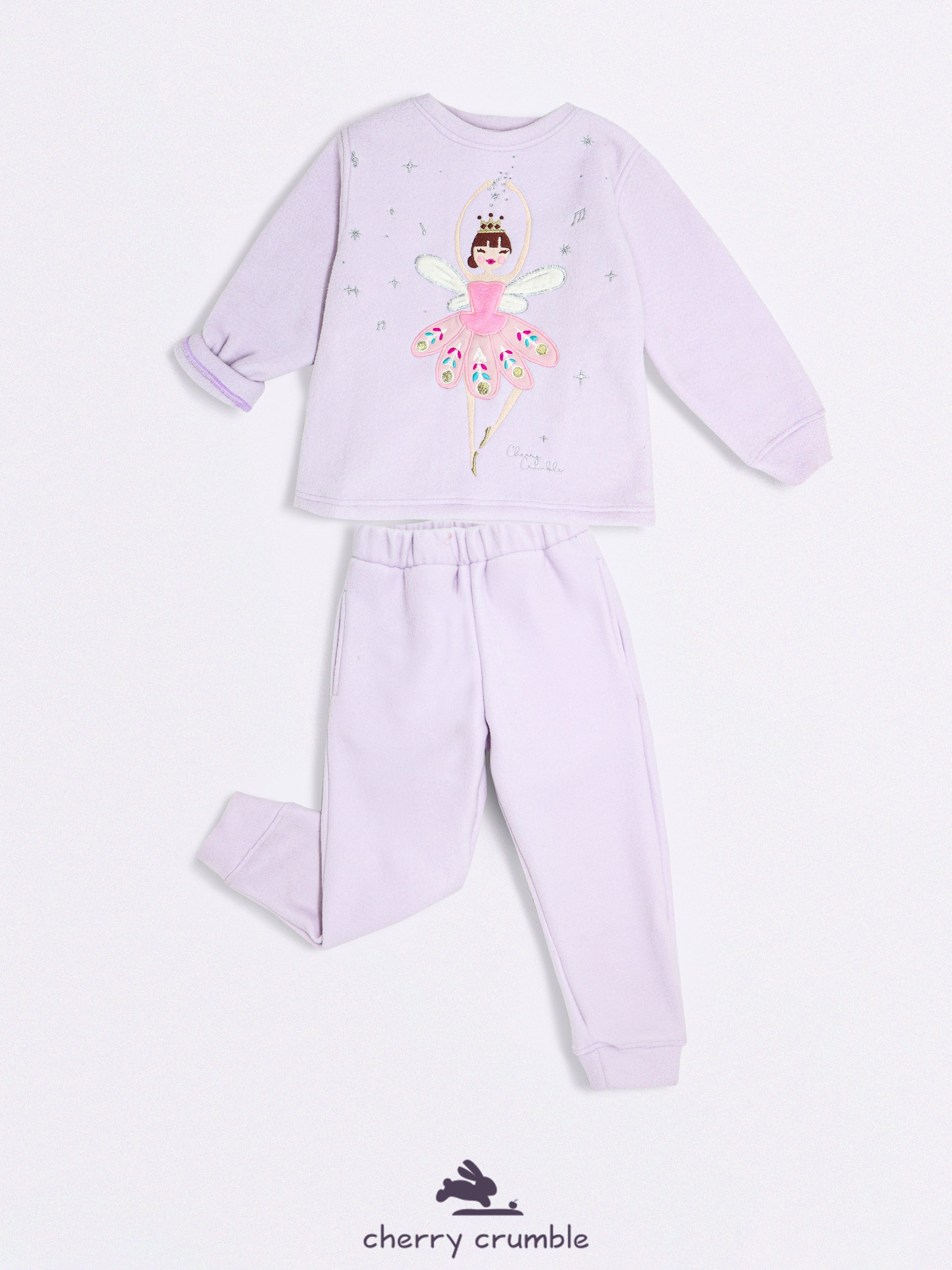 Cherry Crumble Solid Applique Lovely Stylish Winter Nightsuit