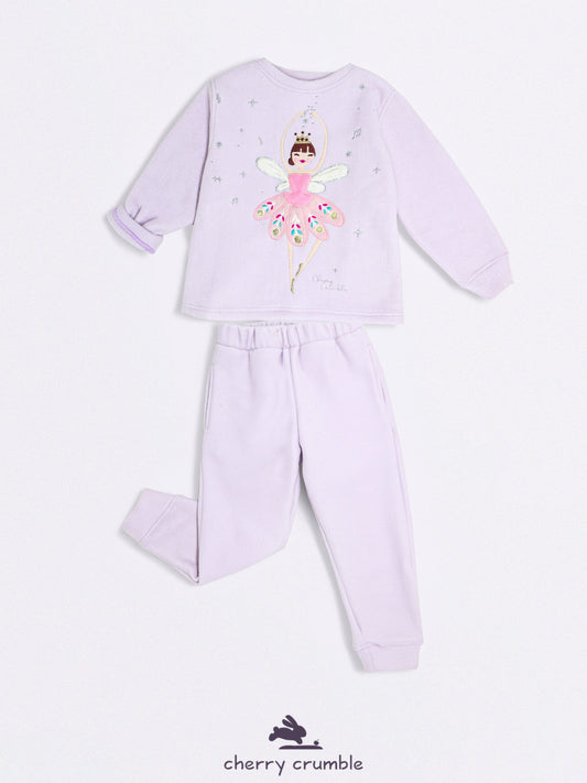 Cherry Crumble Solid Applique Lovely Stylish Winter Nightsuit