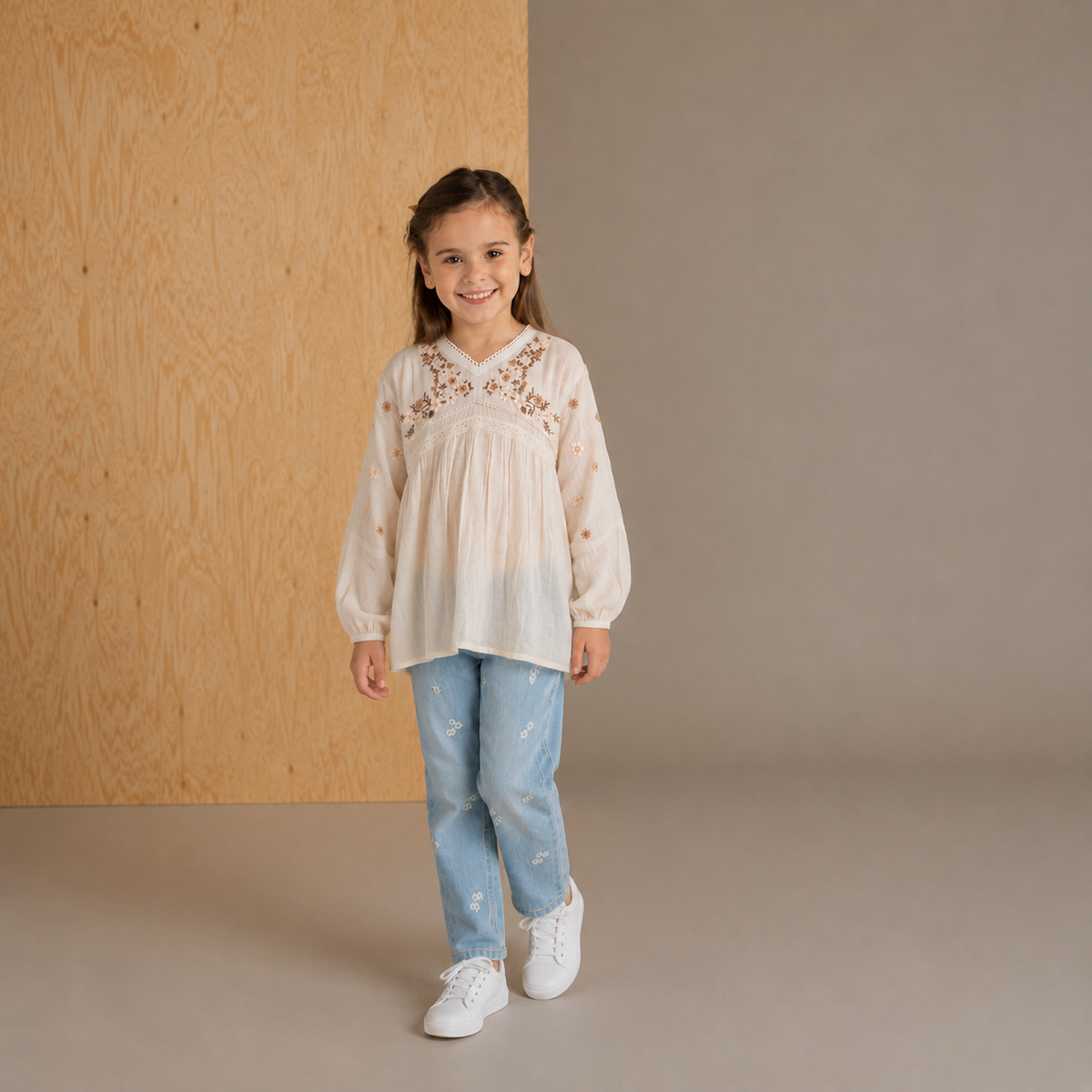 Sunny Joy Cheery Cream Classic Top