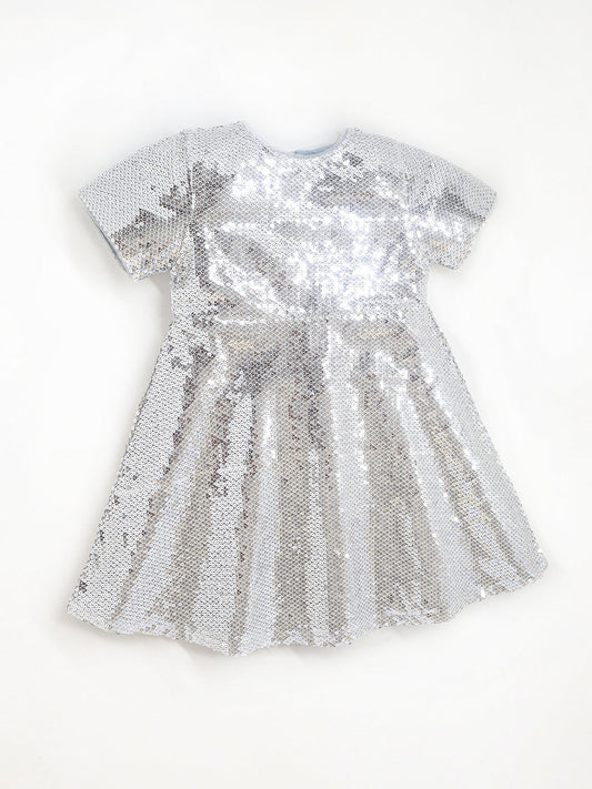 Cherry Crumble Glitter Glow Grey Dress