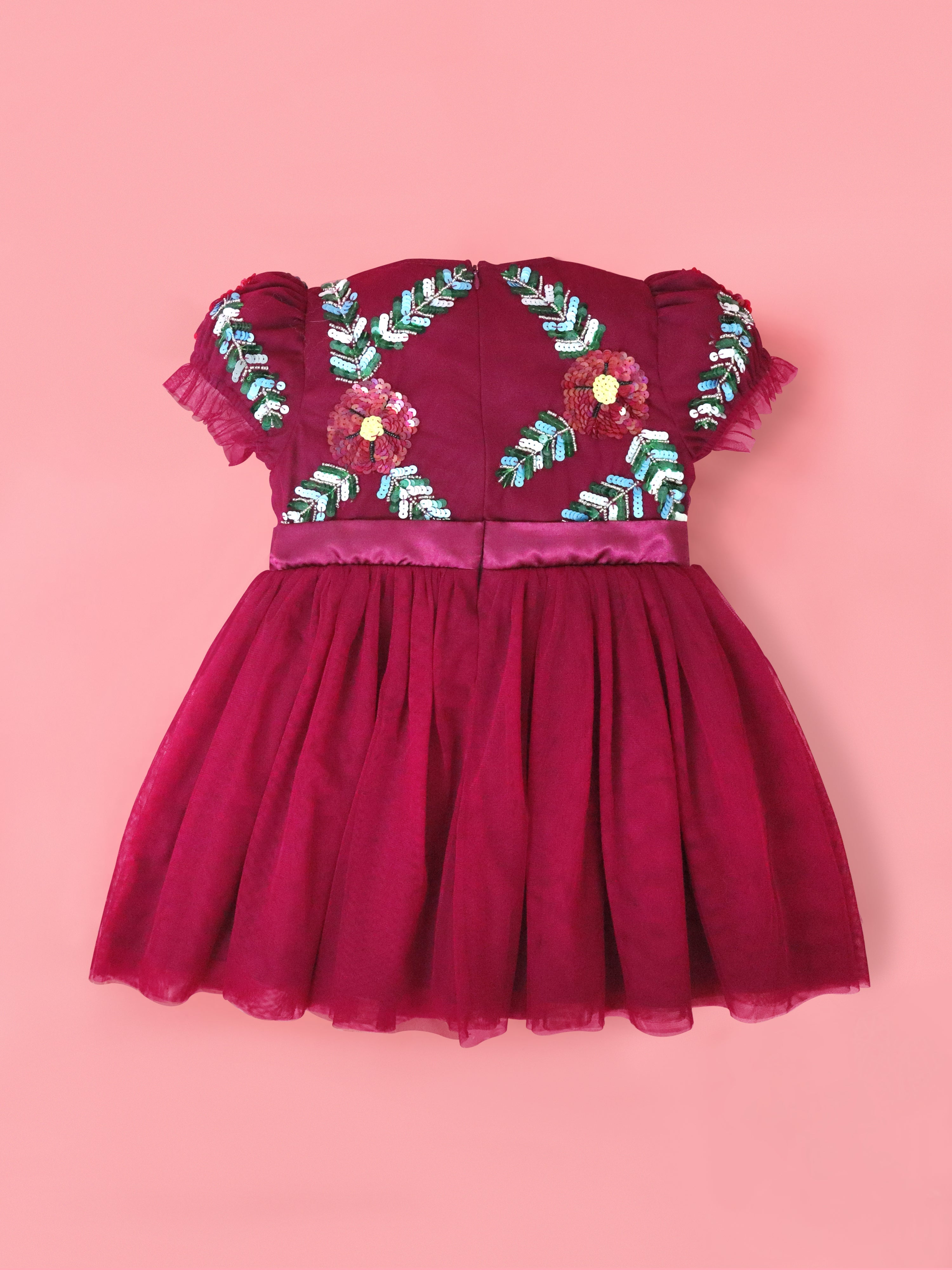 Cherry Crumble Sparkle Magenta Dress