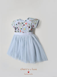 Sky Blue Solid Trendy Elegant Summer Dress