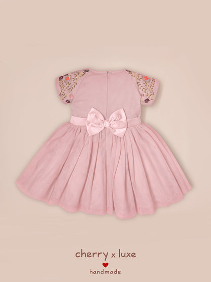 Cherry Crumble Pink Solid Cozy Summer Dress