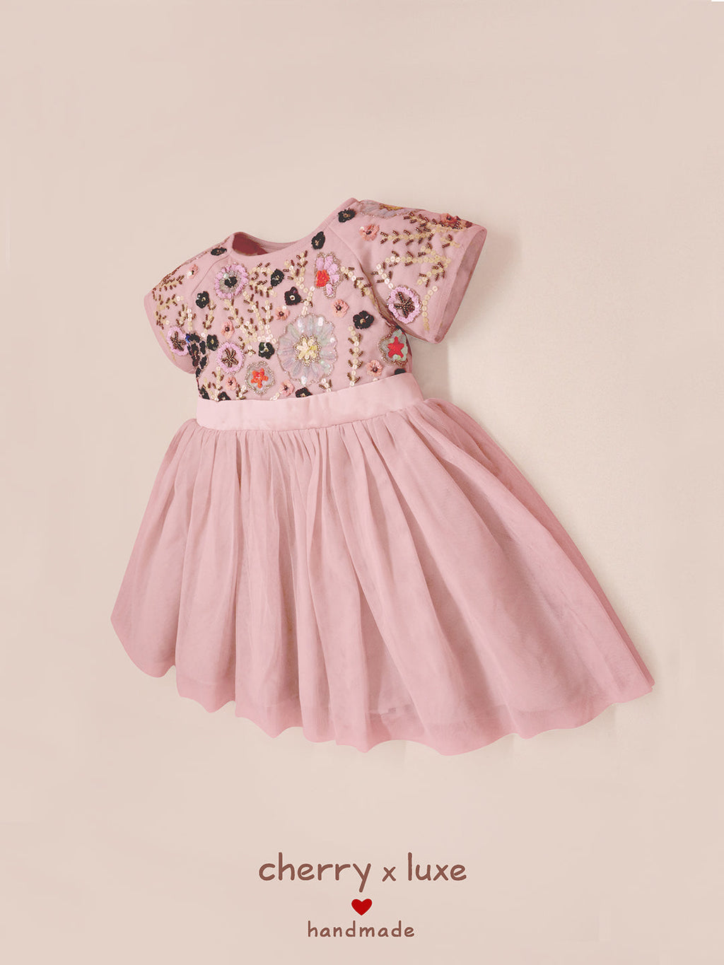 Cherry Crumble Pink Solid Cozy Summer Dress