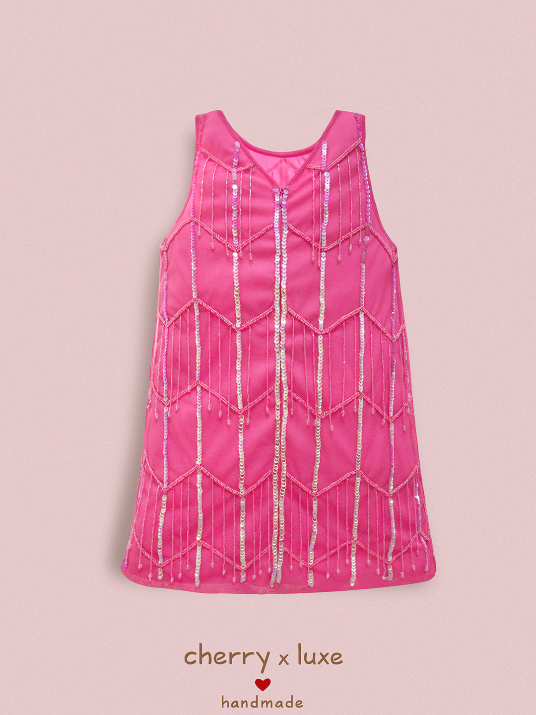 Cherry Crumble Sparkle Pink Dress