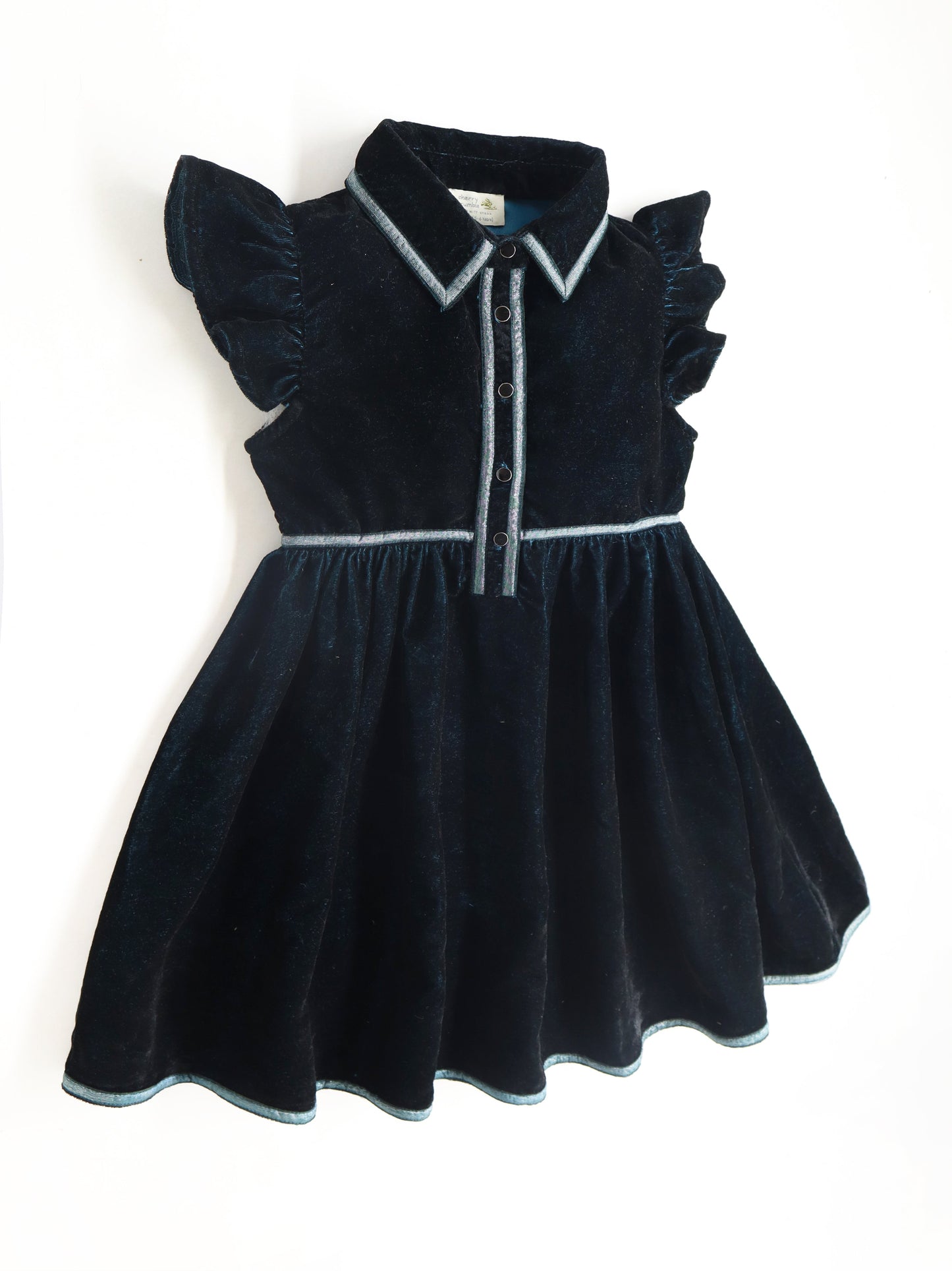 Cherry Crumble Teal Solid Snug Smart Dress