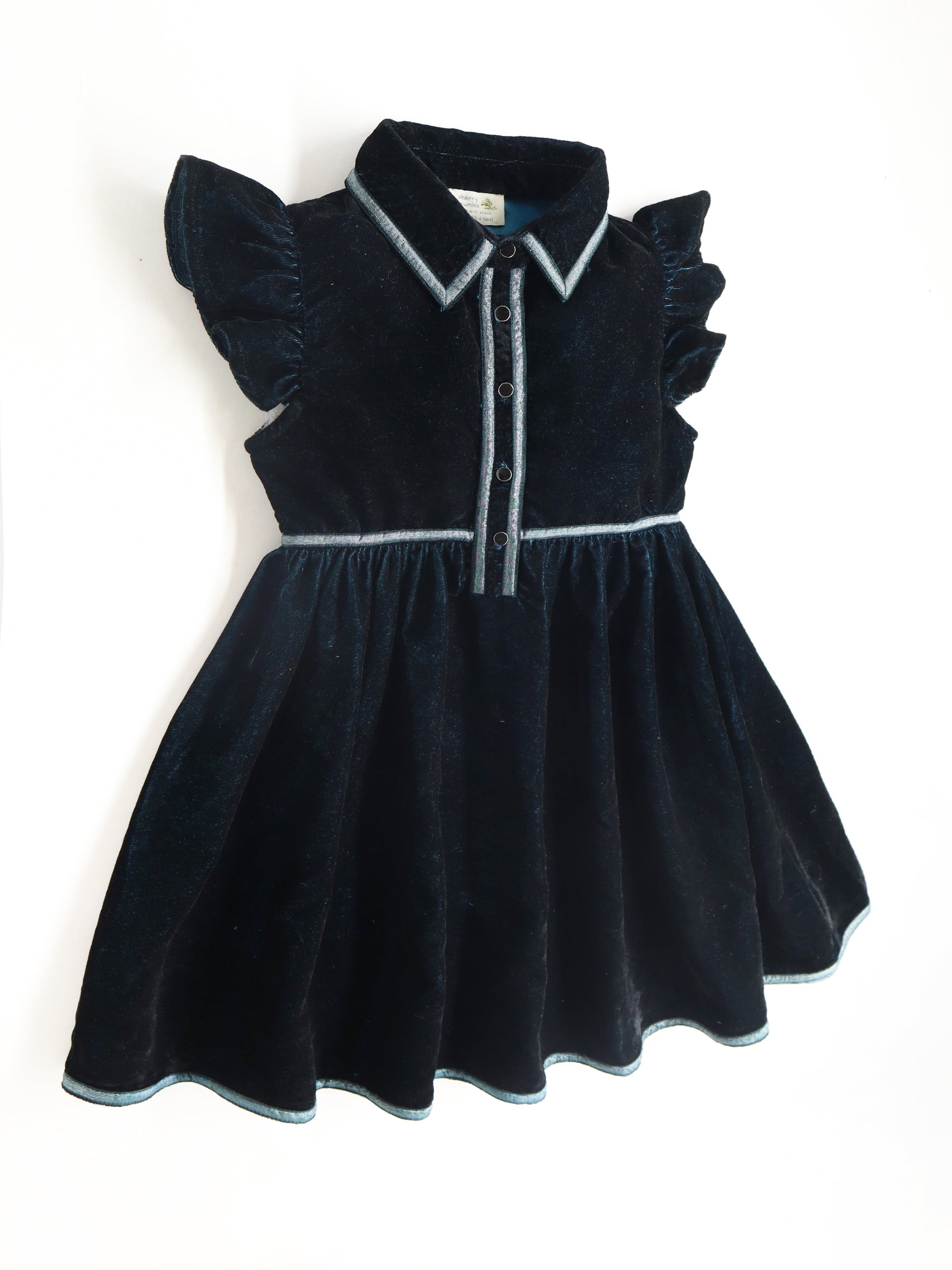 Cherry Crumble Teal Solid Snug Smart Dress