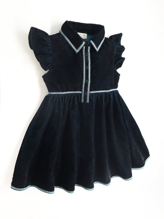 Cherry Crumble Teal Solid Snug Smart Dress