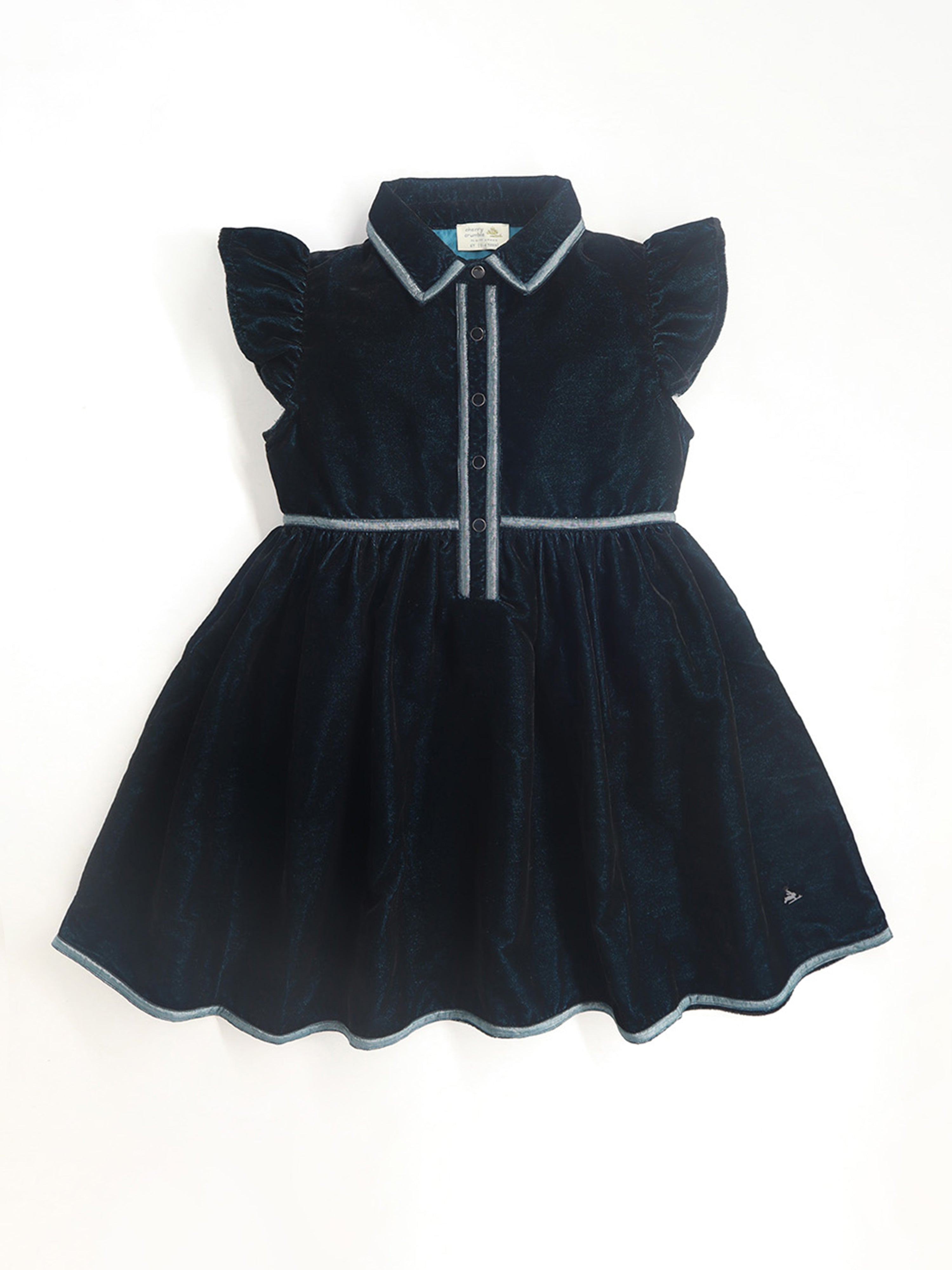 Cherry Crumble Teal Solid Snug Smart Dress