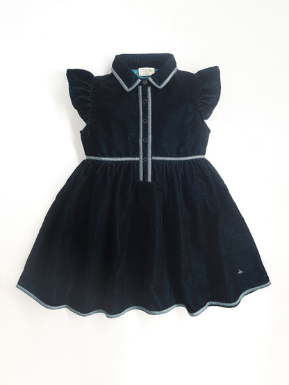 Cherry Crumble Teal Solid Snug Smart Dress