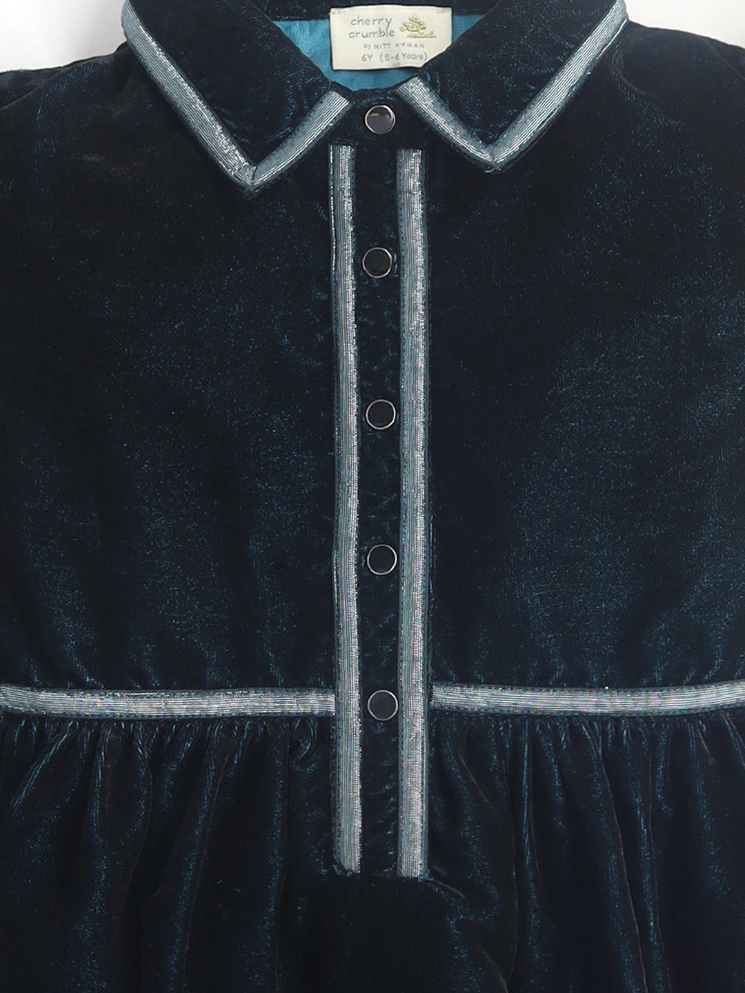 Cherry Crumble Teal Solid Snug Smart Dress