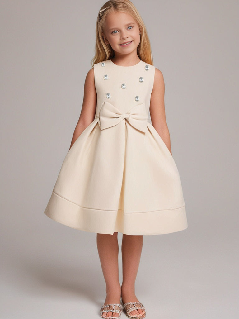 Cherry Crumble Cream Solid Cozy Winter Dress