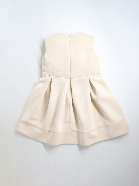 Cherry Crumble Cream Solid Cozy Winter Dress