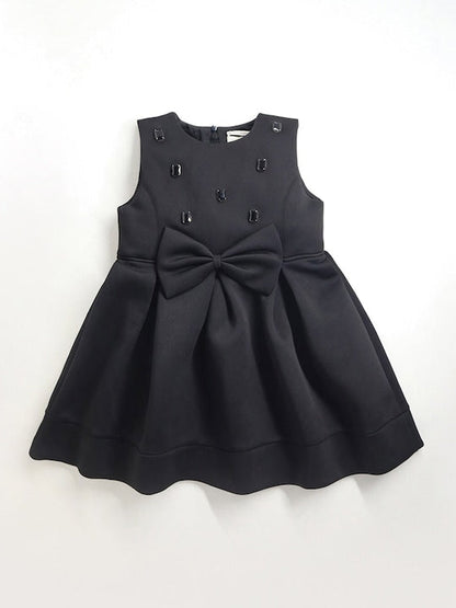 Cherry Crumble Black Solid Adorable Stylish Summer Dress