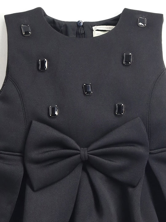 Cherry Crumble Black Solid Adorable Stylish Summer Dress