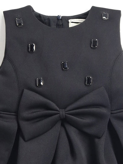 Cherry Crumble Black Solid Adorable Stylish Summer Dress