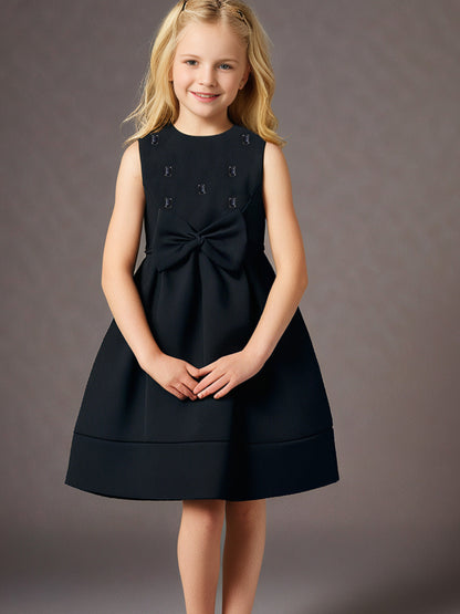 Cherry Crumble Black Solid Adorable Stylish Summer Dress