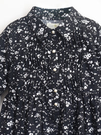 Black Floral Printed Snug Classic Dress