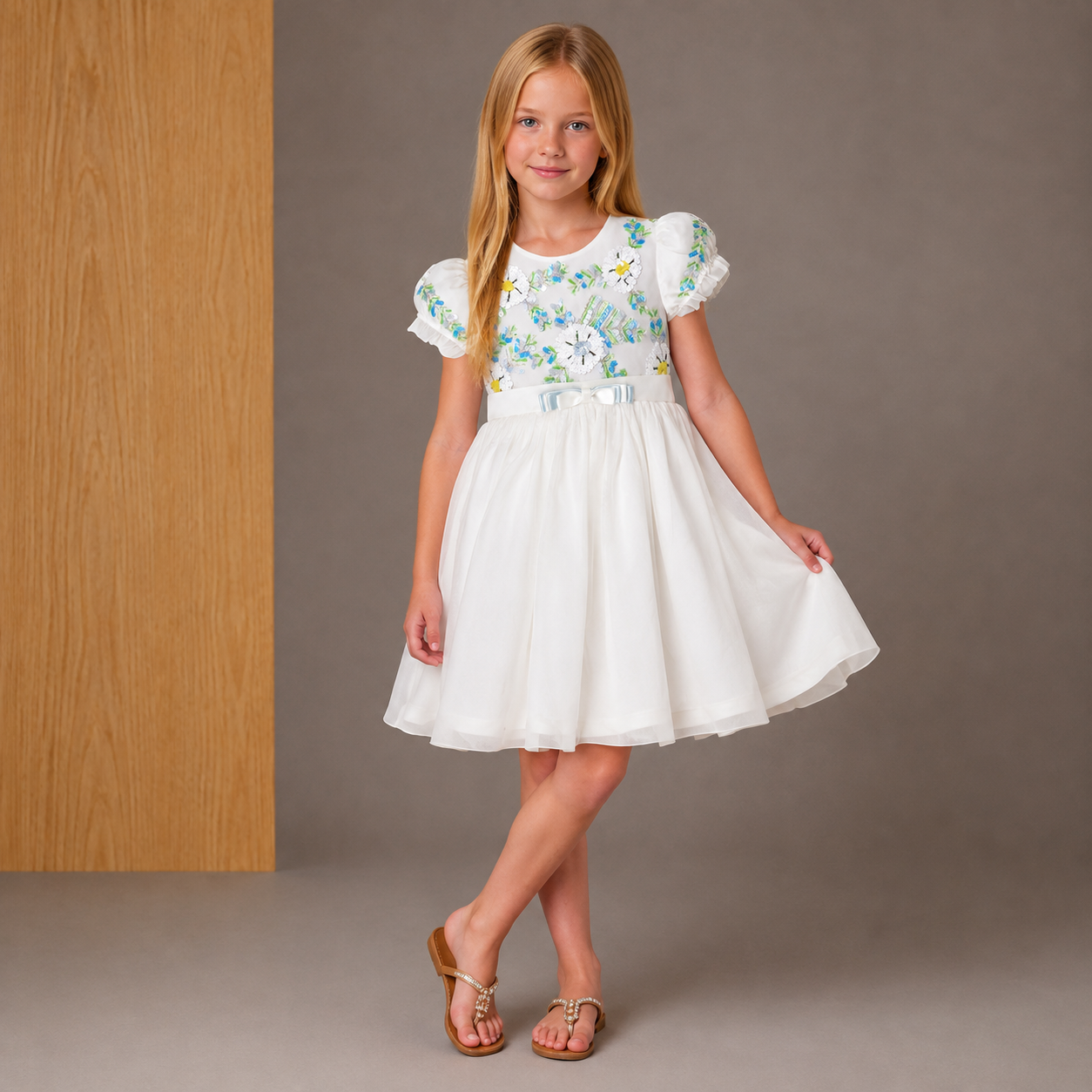 White Solid Trendy Stylish Dress