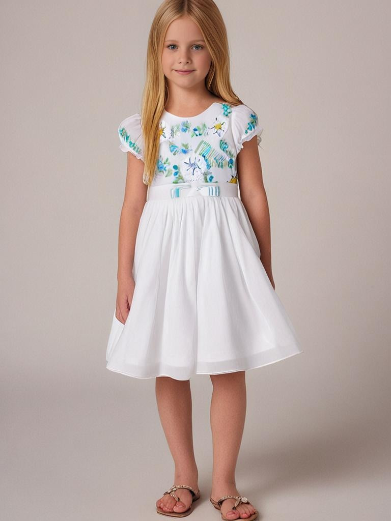 Cherry Crumble White Solid Trendy Stylish Dress