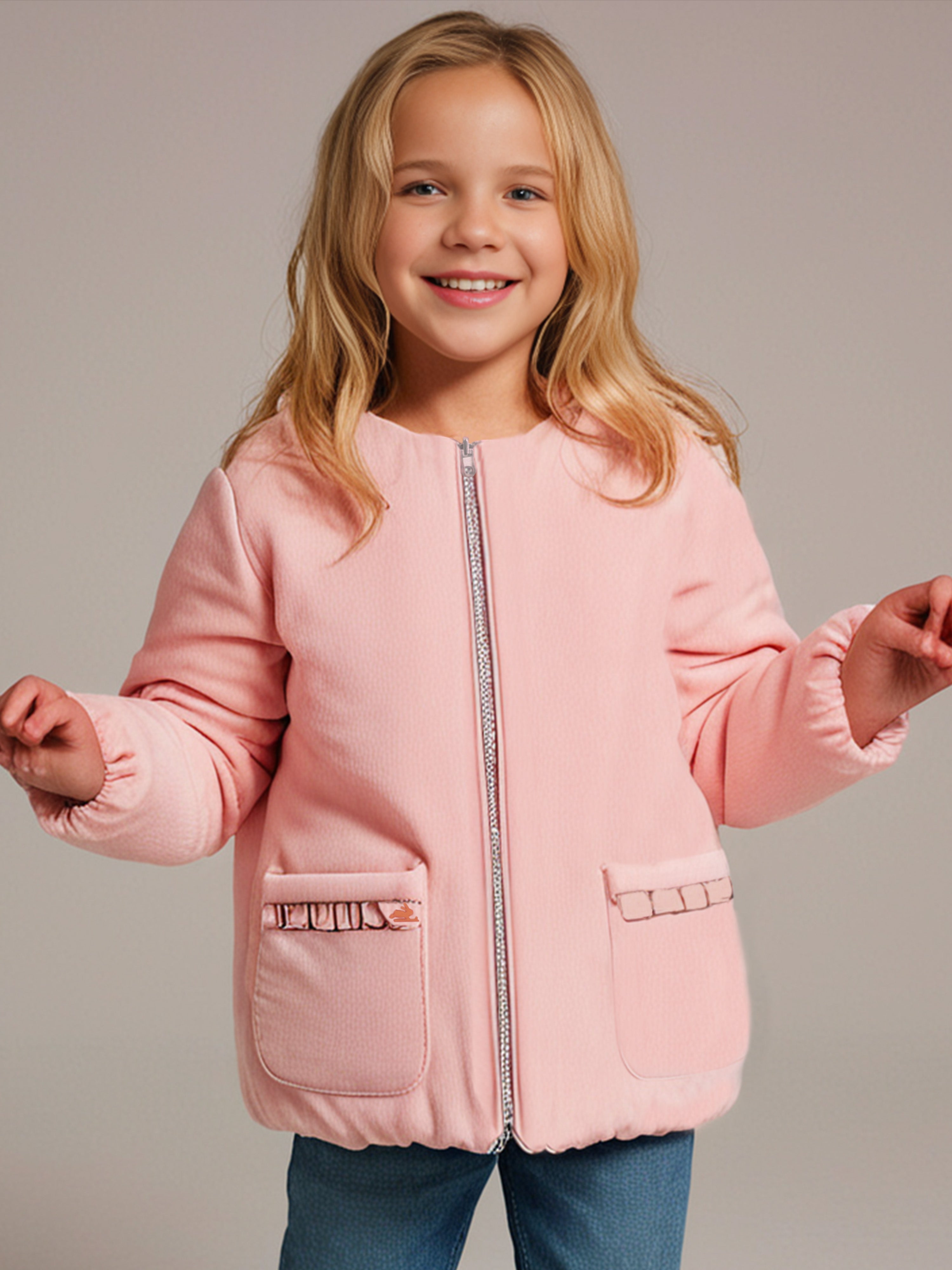 Cherry Crumble Pink Happy-Luxe Reversible Jacket