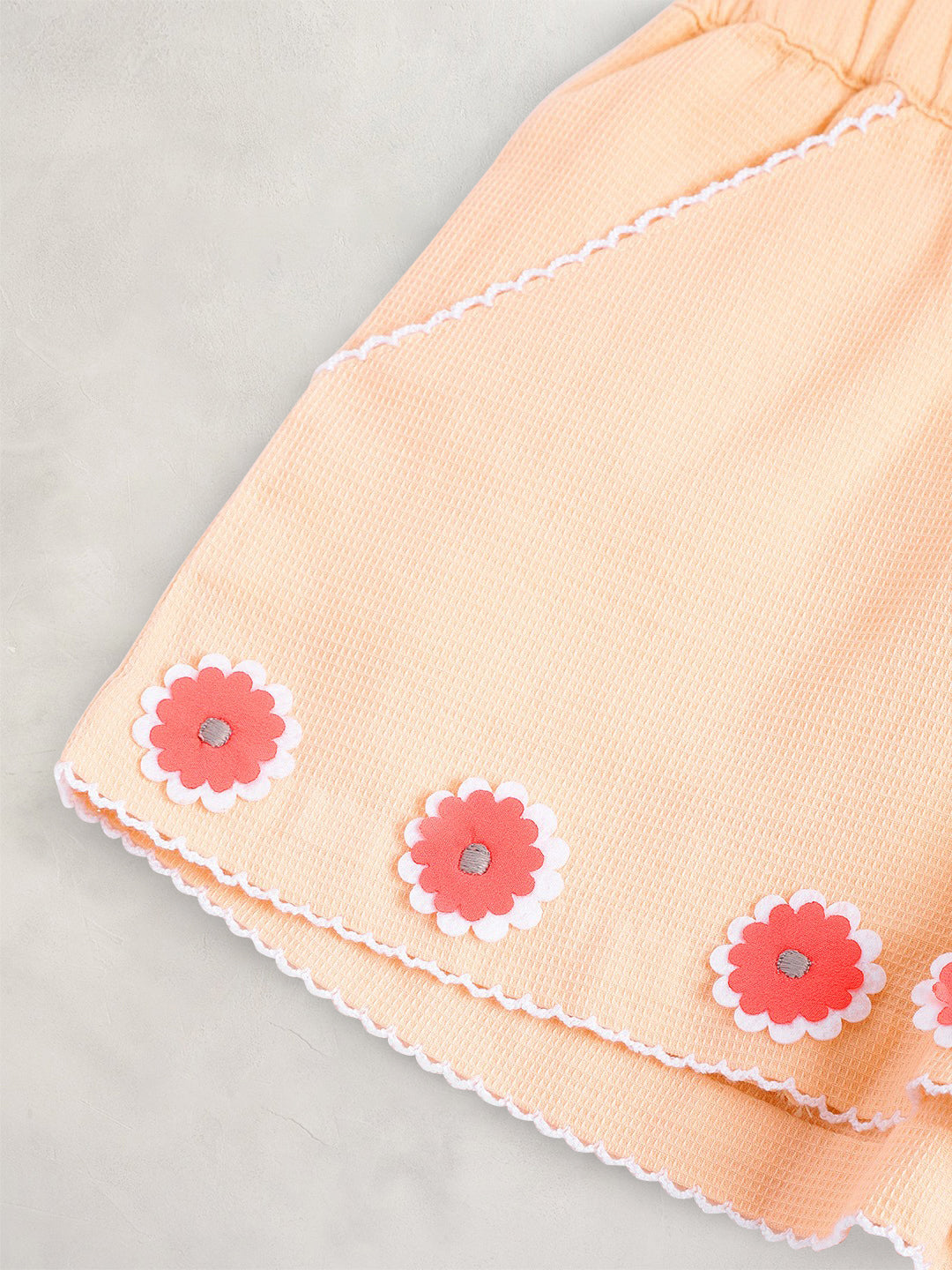 Cherry Crumble Peach Breezy-Trendy Summer Shorts