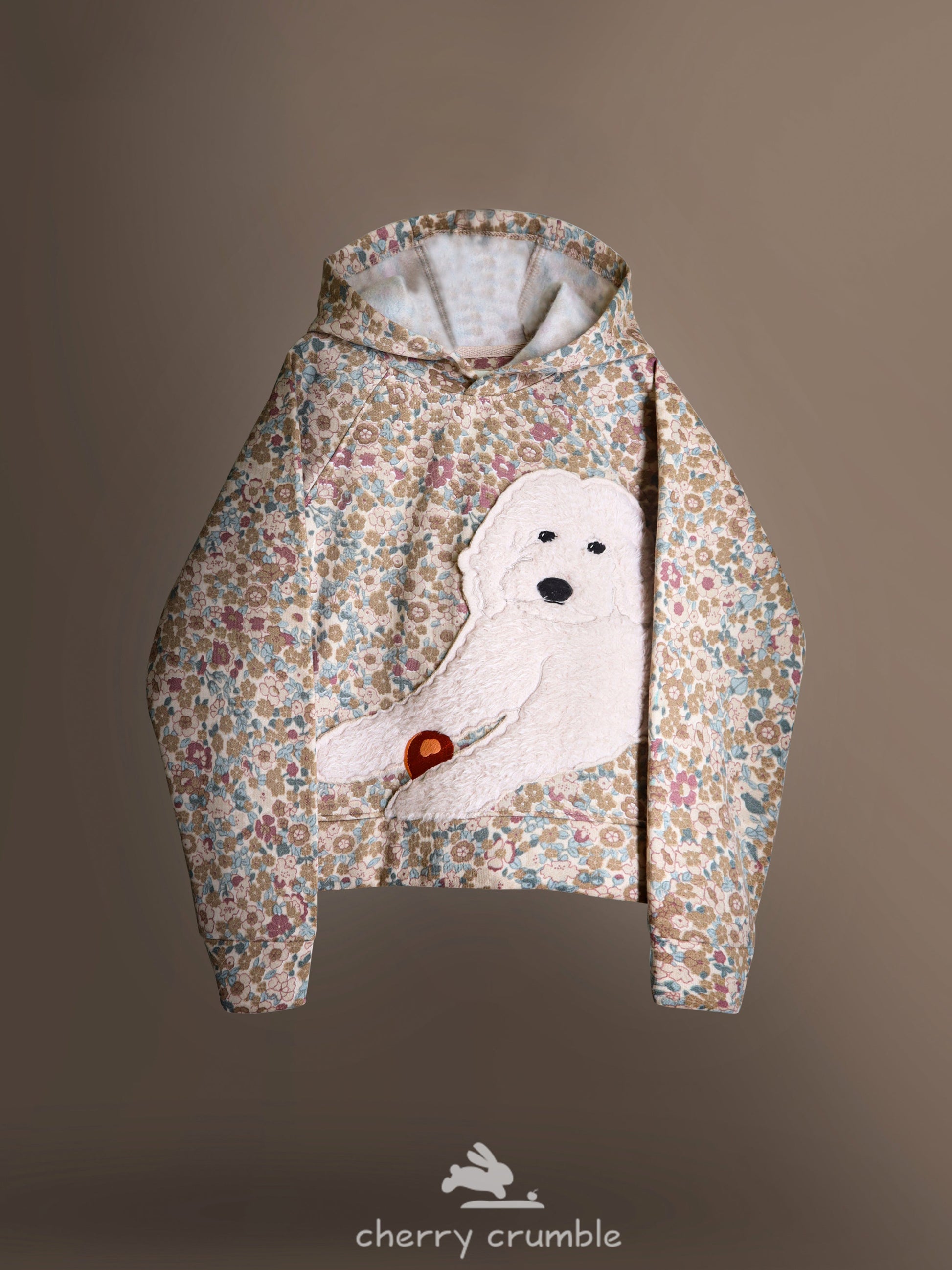 Cherry Crumble Multicolor Printed Applique Cute Smart Sweatshirt