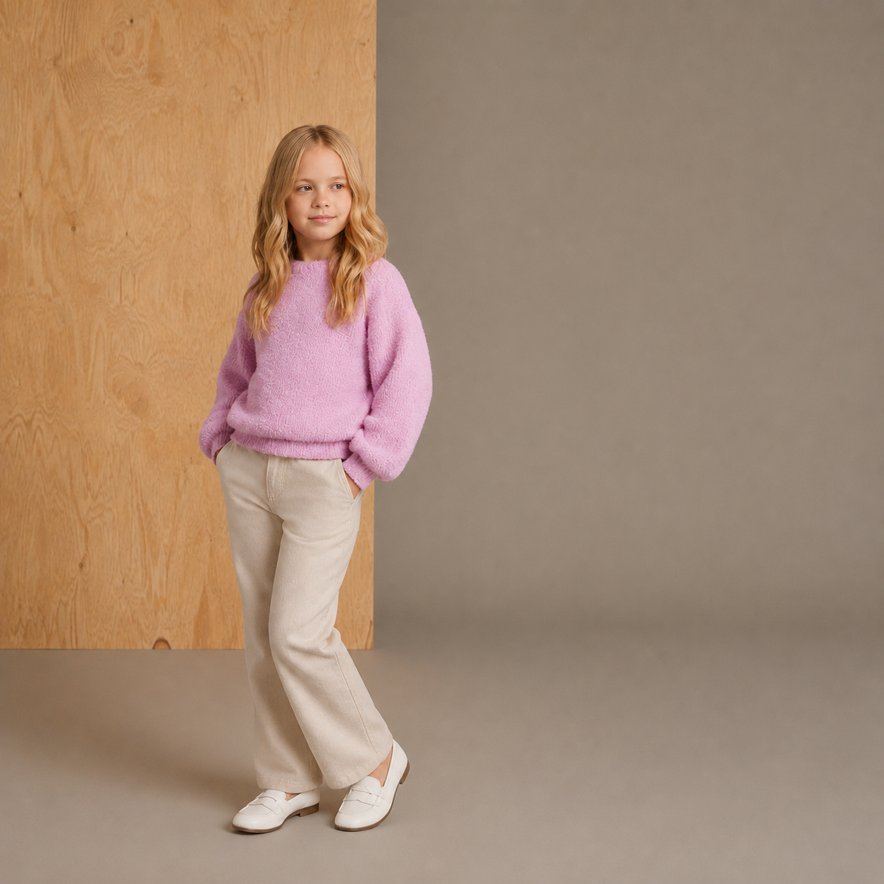 Pink Intarsia Lovely Sweater