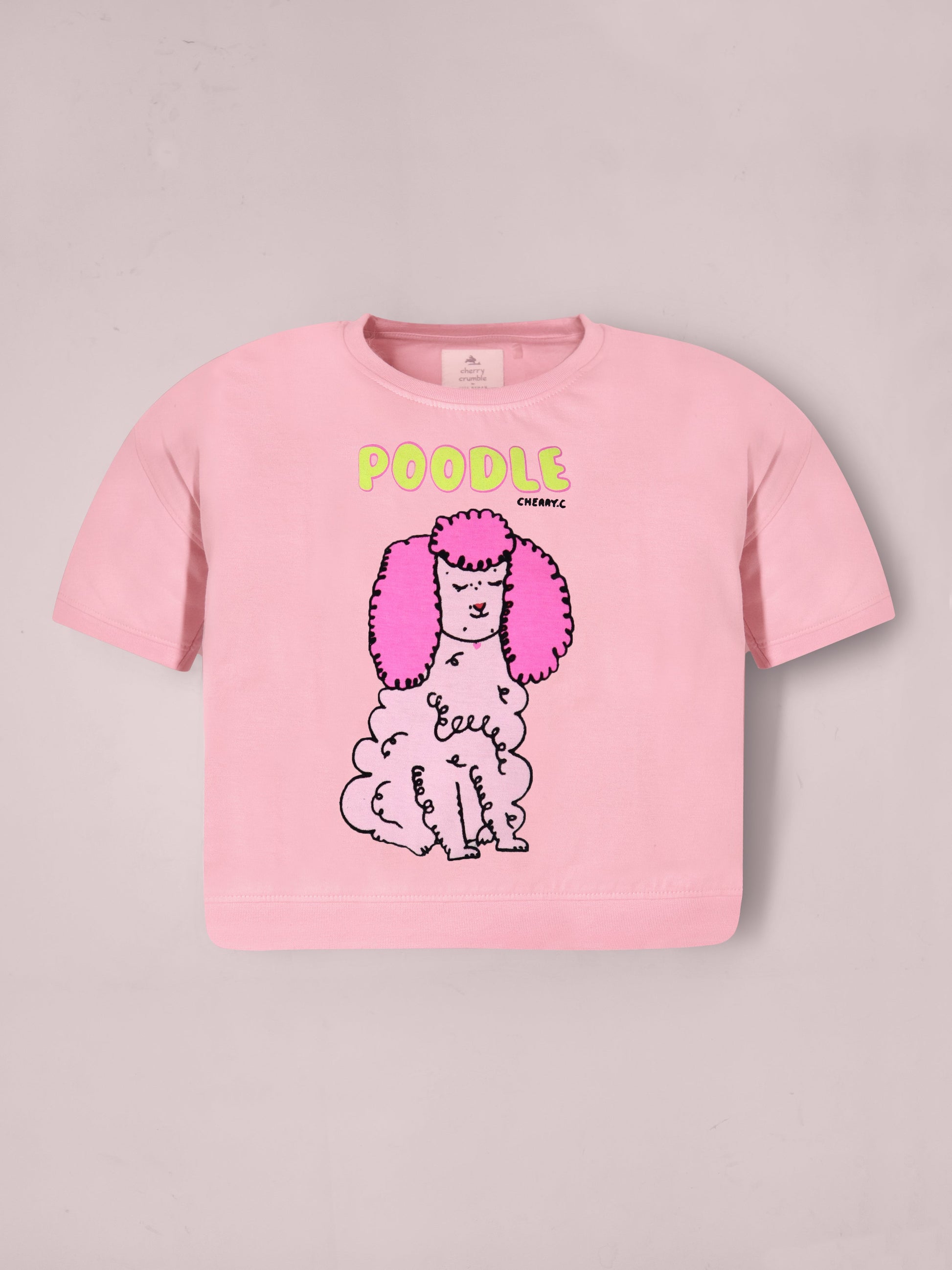 Cherry Crumble Pink Print Playful-Sleek Summer T-Shirt