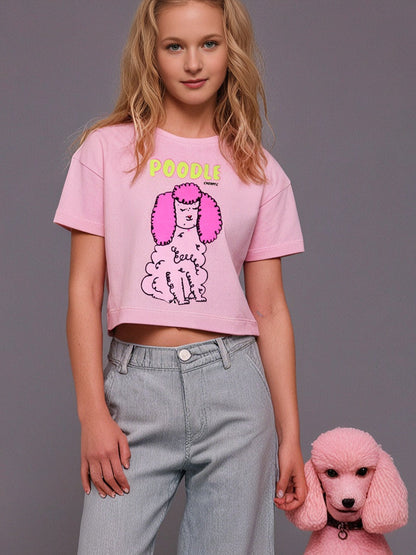 Cherry Crumble Pink Print Playful-Sleek Summer T-Shirt