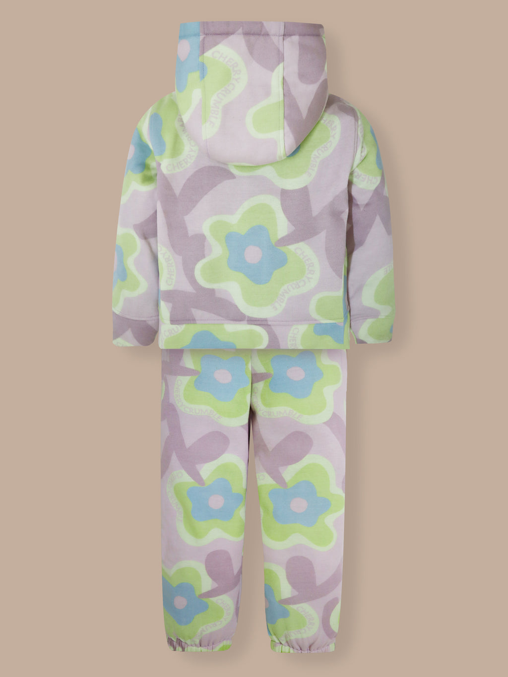 Rainbow Vibe Printed Fleece Hoodie Set