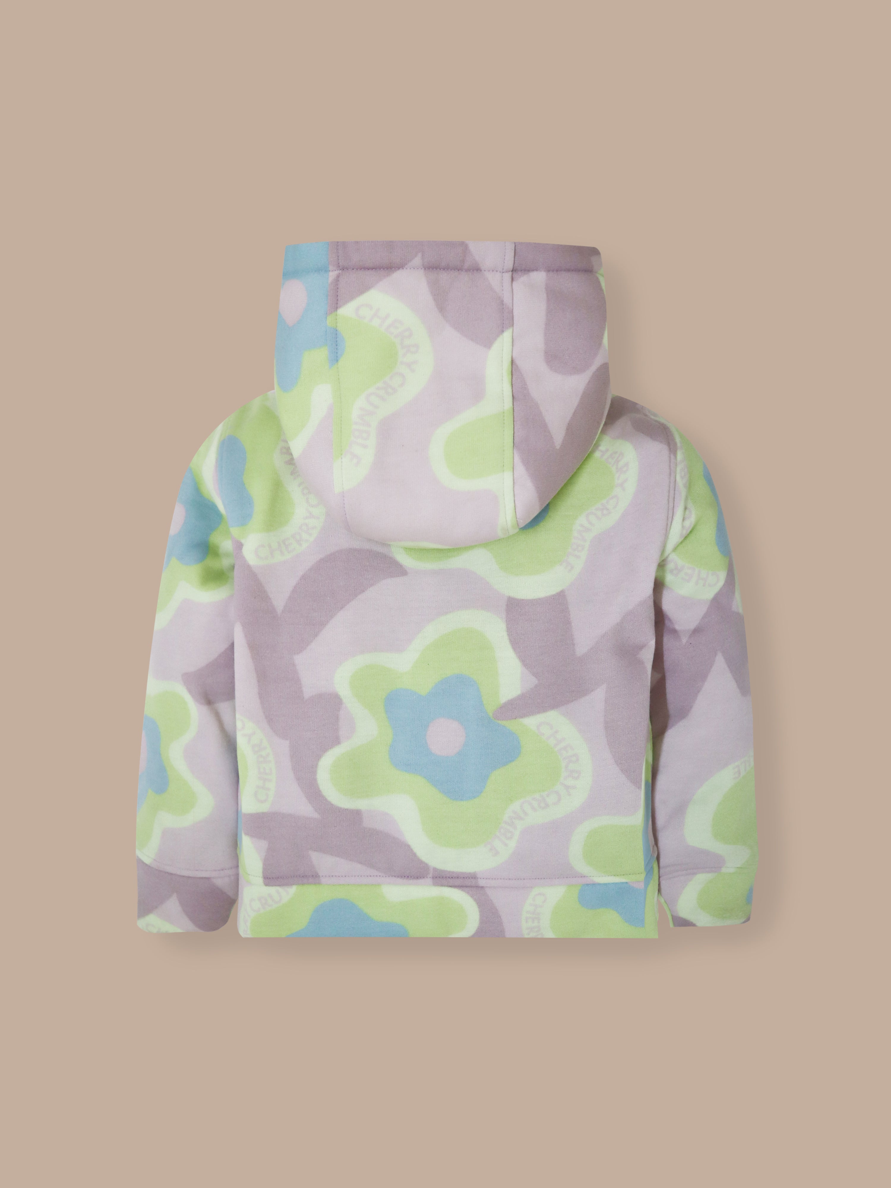 Rainbow Vibe Printed Fleece Hoodie Set