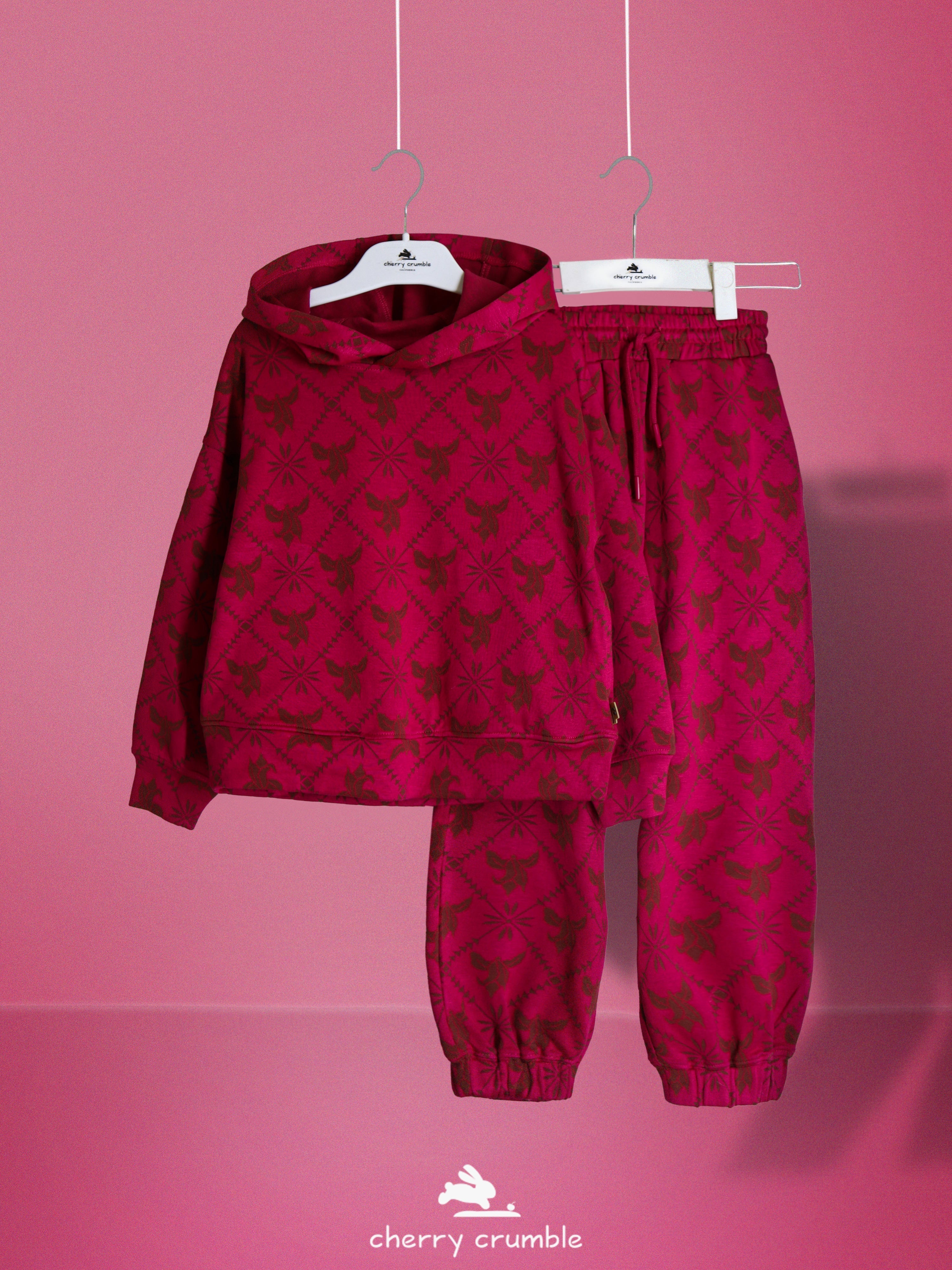 Cherry Crumble Snug Elegant Sweatshirt Set
