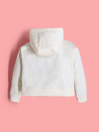 Cozy Soft Cream Embroidered Sweatshirt Set