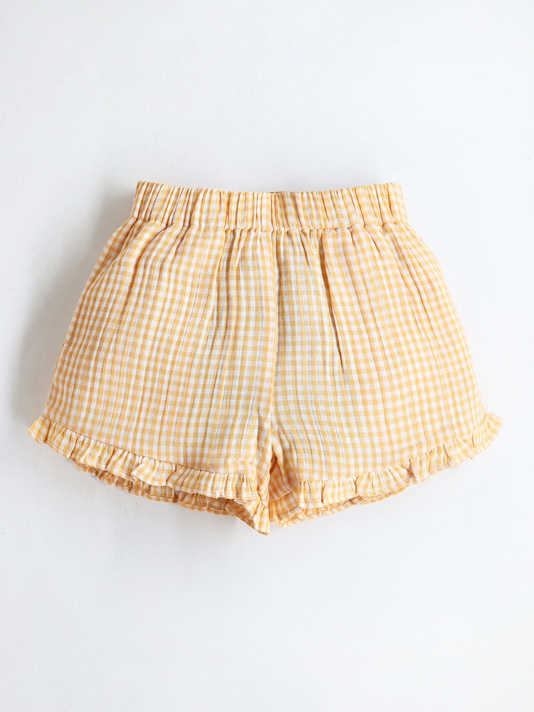 Cherry Crumble Cream & Orange Rib Gingham Embroidered Snug Set