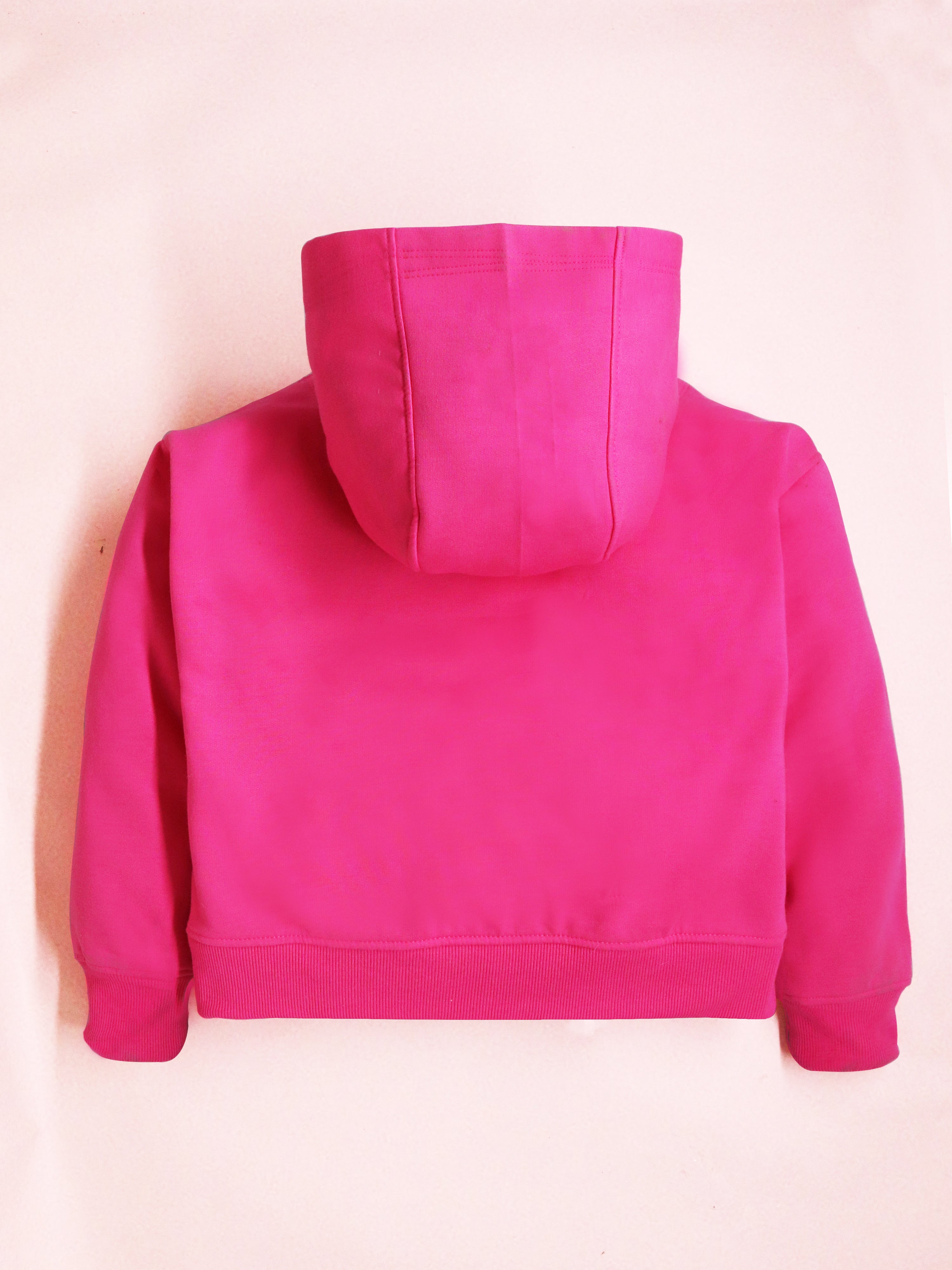 Cherry Crumble Pink Solid Applique Embroidered Sweet Classic Winter Sweatshirt Set