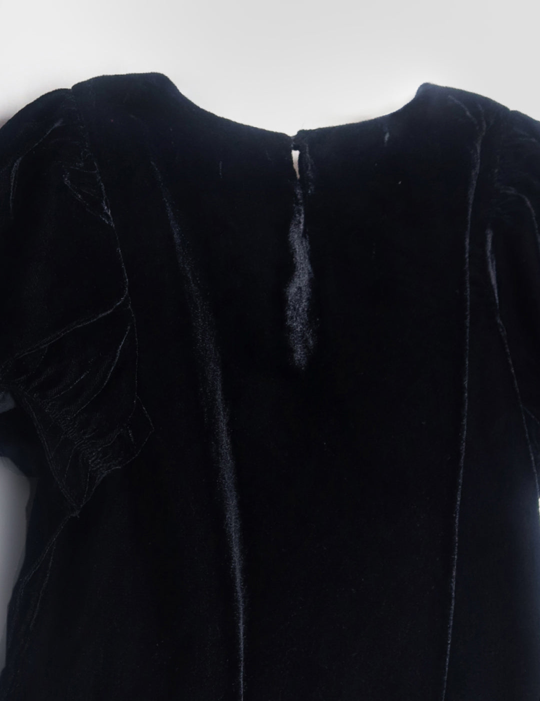 Cherry Crumble Black Solid Velvet Playful Smart Top
