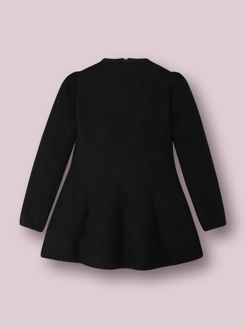 Black Embroidered Winter Dress