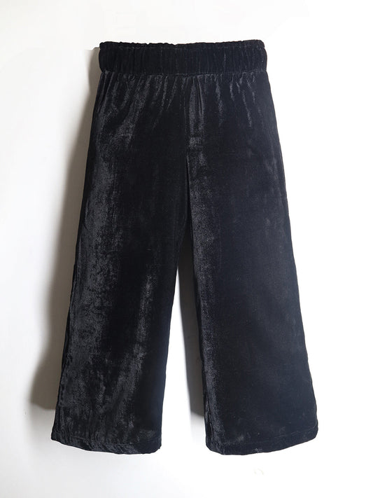 Cherry Crumble Black Velvet Snuggle-Trendy Winter Track Pants