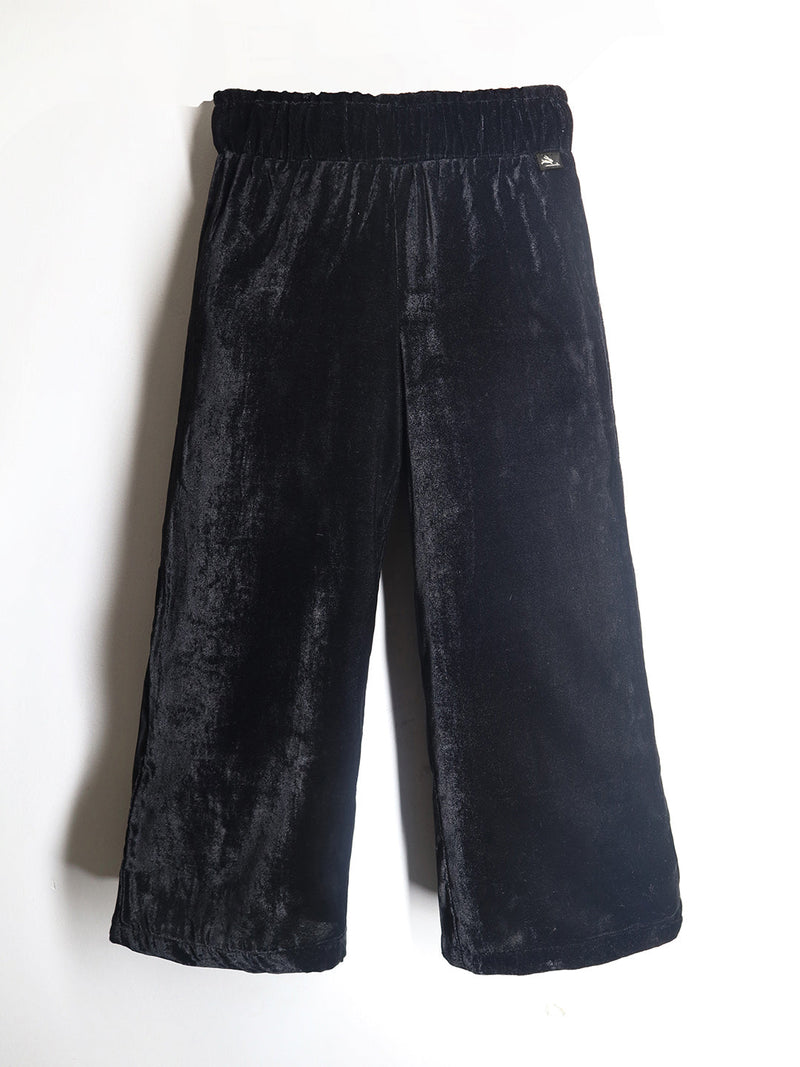 Black Velvet Snuggle-Trendy Winter Track Pants