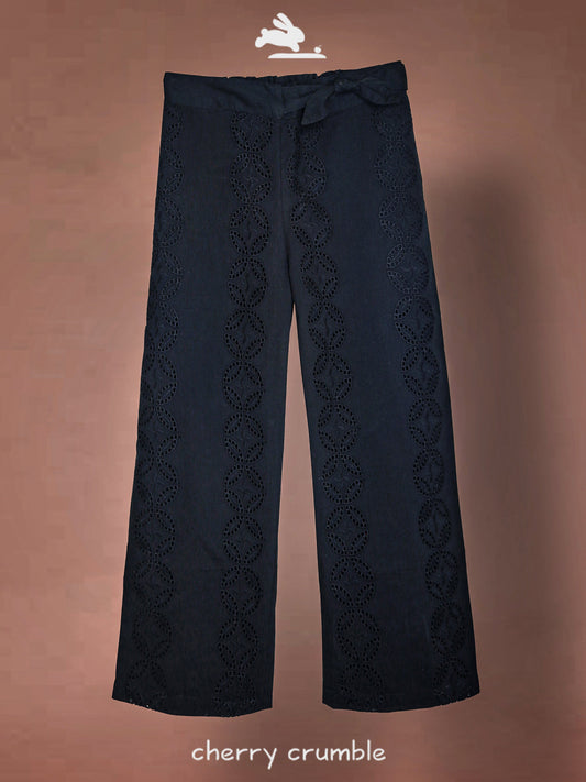 Cherry Crumble Black Playful-Classic Summer Track Pants