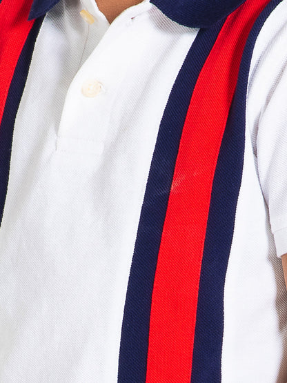 Cherry Crumble White Red Cut & Sew Cute Tshirt