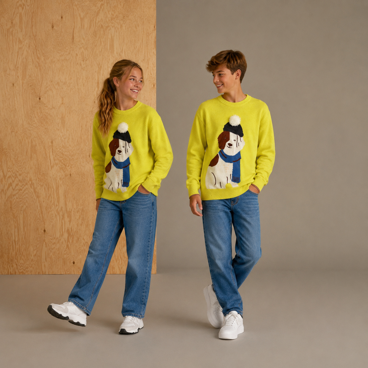 Yellow Pom-Pom Sweater